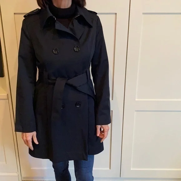 Michael Kors Black Trench Coat - Picture 1 of 6